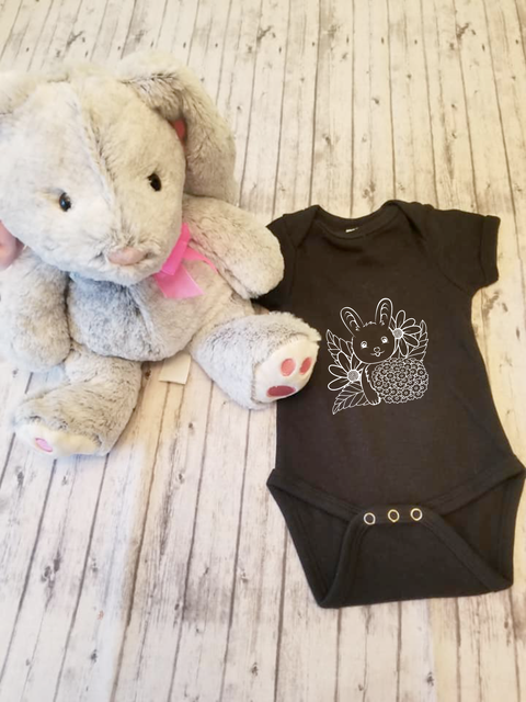Bunny With Flowers