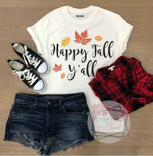 Happy Fall Y'all Adult Size